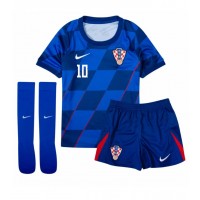 Camisa de Futebol Croácia Luka Modric #10 Equipamento Secundário Infantil Europeu 2024 Manga Curta (+ Calças curtas)
